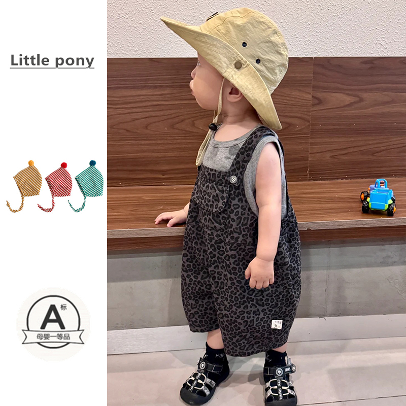 婴儿夏季薄款男女宝宝背带短裤