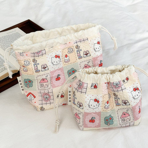 中小套装抽绳束口袋化妆包