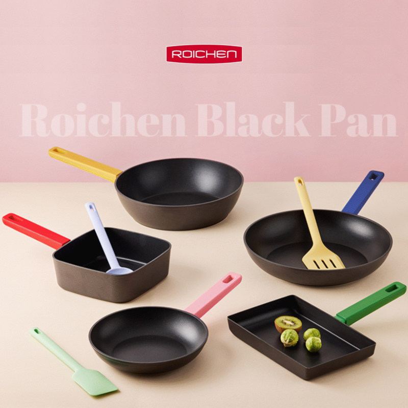 韩国原装进口正品 ROICHEN 不粘炒锅平底煎锅玉子烧炒菜锅