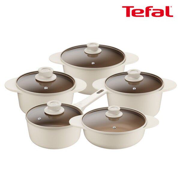 韩国原装进口正品Tefal特福 陶瓷不粘涂层奶锅汤锅火锅炖锅