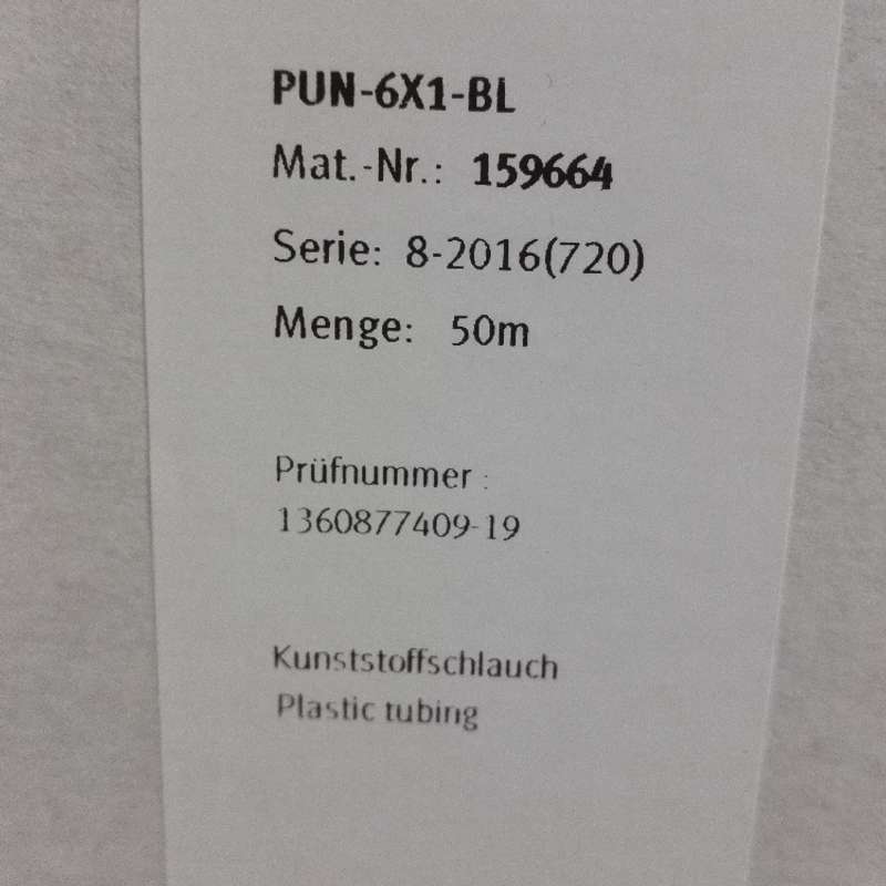 议价FESTO蓝色气管PUN-6X1-BL159664PUN-H-6X1-BL197384 50米