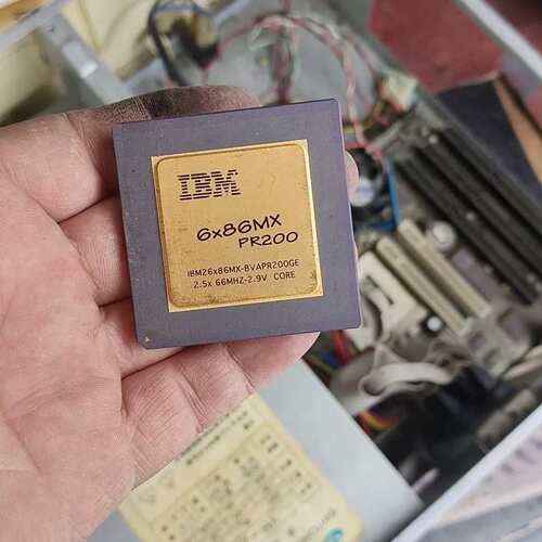 议价【包邮】IBM镀金CPU，6X86MX pR200 物件