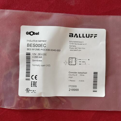 议价BALLUFF电感式接近开关，型号BES00EC，