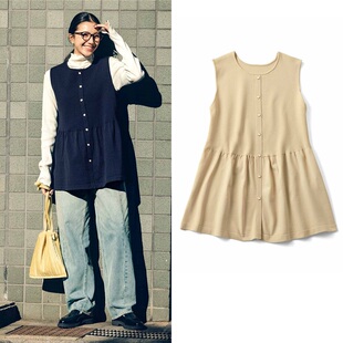 洋气显瘦收身有大码 外贸出口背心 针织不起褶时尚 马甲女春秋新款