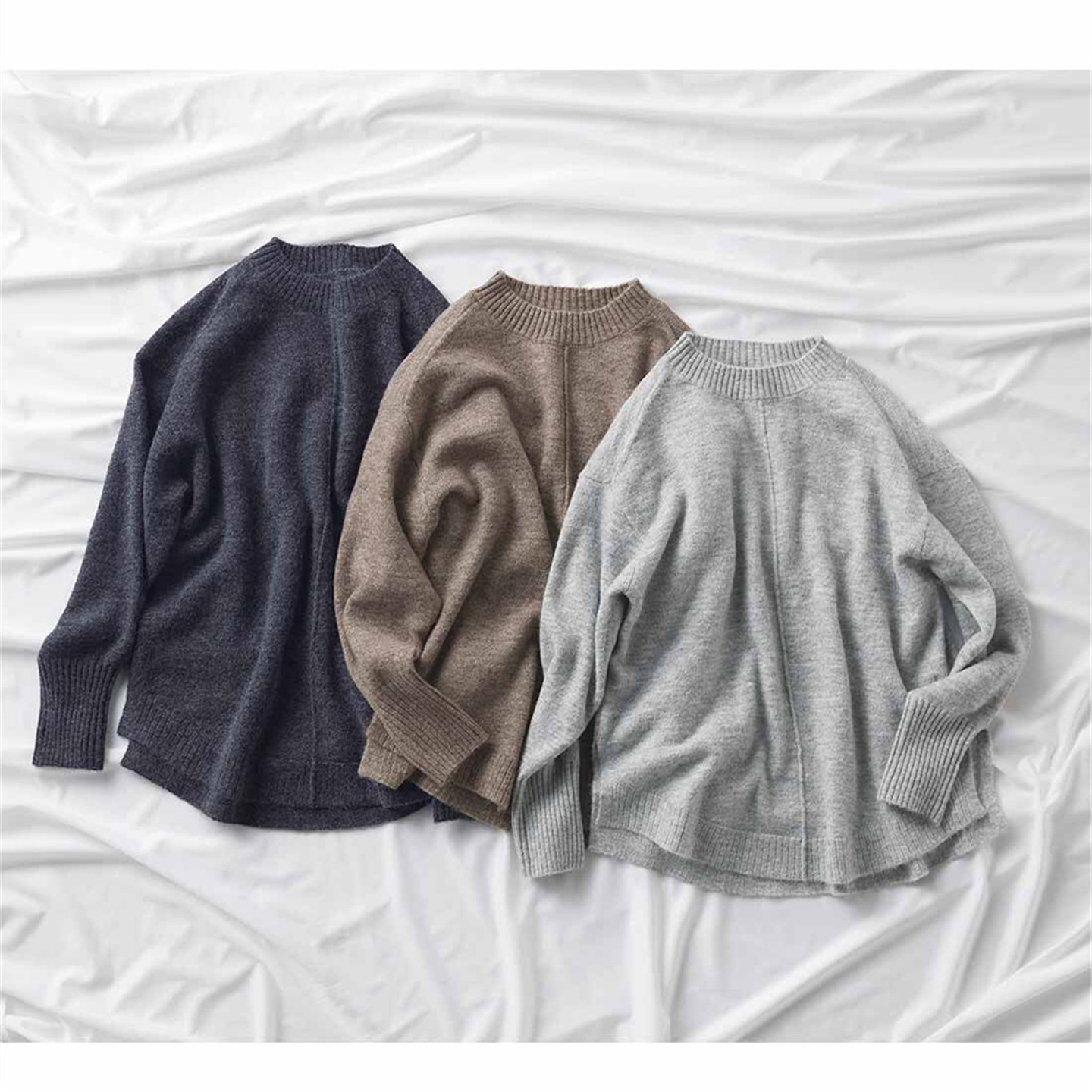 毛衣女新款保暖轻盈羊毛羊驼毛混纺藏肉圆摆有大码外贸日单针织衫,女装/女士精品,毛衣,淘宝优惠券,粉丝福利购,淘宝优惠卷