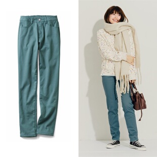 女裤冬季加绒加厚保暖显瘦修腿型休闲有大码外贸出口日单绒裤