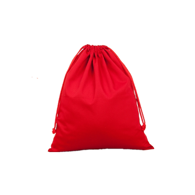 定制加厚红色帆布送礼收纳袋