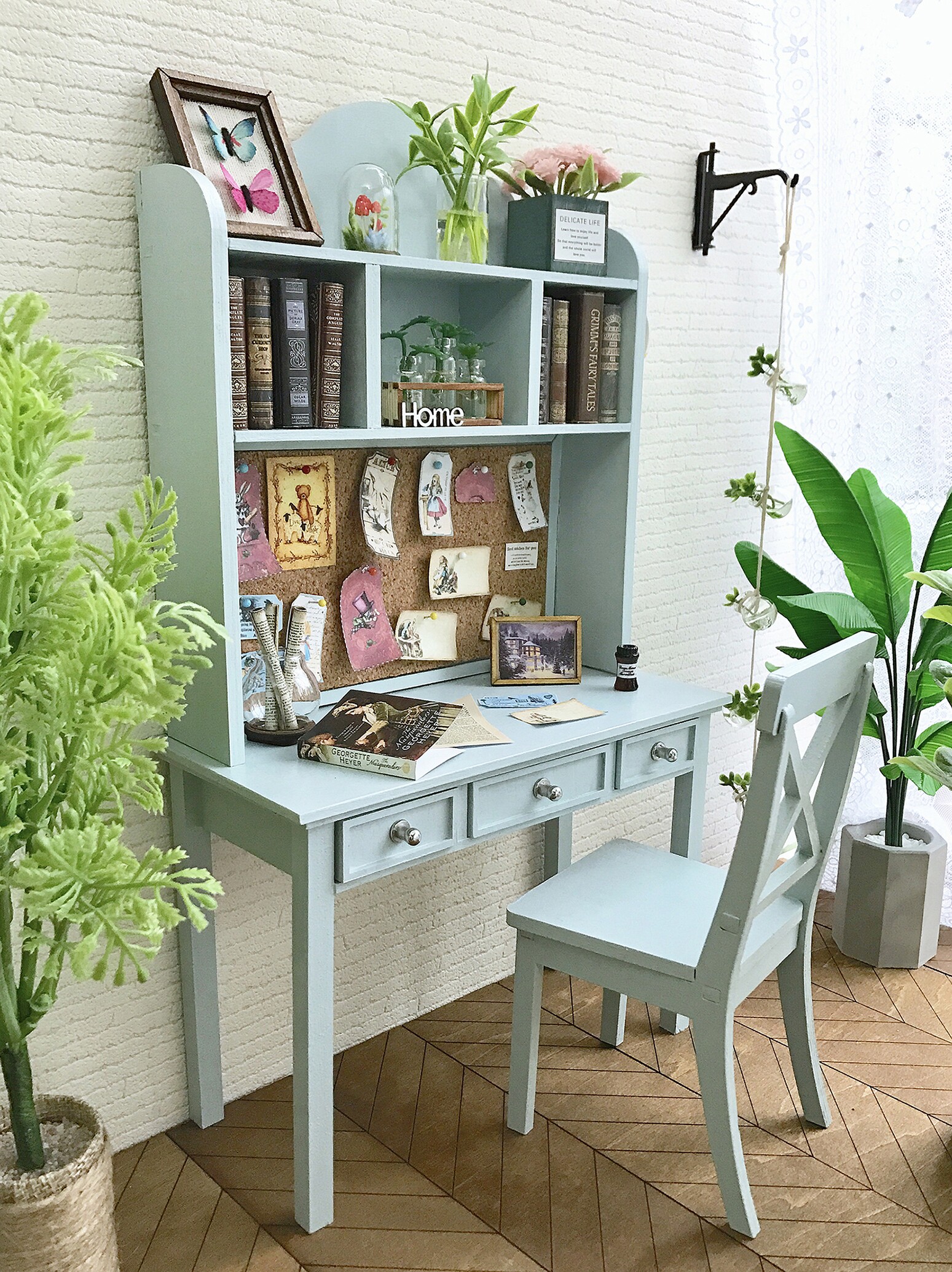 六分书桌椅diy套装材料包ob11兵人小布微缩模型娃屋家具新款迷你