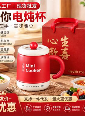 新款陶瓷多功能炖煮花茶养生迷你恒电炖盅便携烧水杯团购送礼女生