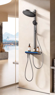 JOMOO九牧丝幕钢琴按键丝雨方管淋浴花洒36680