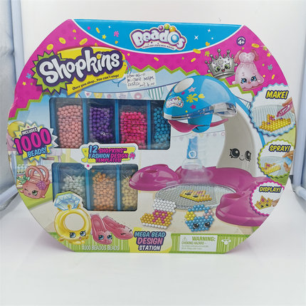 现货美国Shopkins购物精灵魔法喷水成形画图卡通儿童益智手工玩具