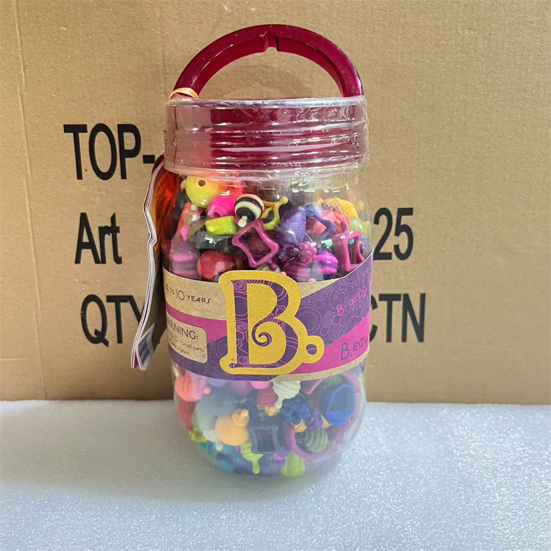 比乐btoys波普串珠无绳儿童玩具宝石手链diy手工串珠益智玩具