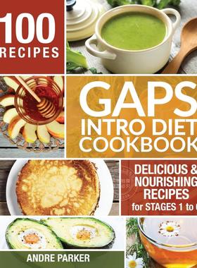 预售 按需印刷 GAPS饮食食谱入门书  Andre Parker 英文原版 GAPS Introduction Diet Cookbook