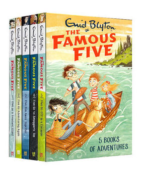 Famous Five 5 Copy Slipcase五个小伙伴历险记 5册 2021年新版 友谊冒险 青少年英语课外探险小说