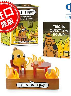现货 这很好 有声迷你摆件 KC Green meme周边摆件 英文原版 This is Fine Talking Figurine with Light and Sound!  新书预订