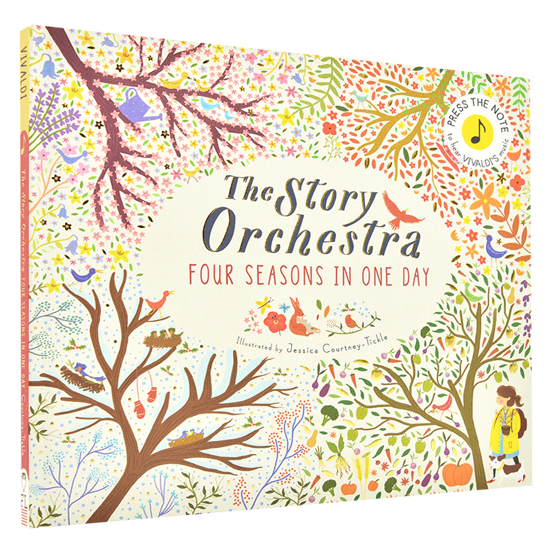 现货 维瓦尔第 四季古典音乐发音绘本儿童故事书 英文原版 The Story Orchestra: Four Seasons in One Day 音乐艺术修养 进口书