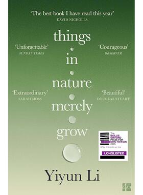 预售 万物自然生长 李翊云 Yiyun Li 鹅之书作者 英文原版 Things in Nature Merely Grow 平装