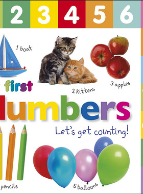现货 My First Numbers Let's Get Counting DK启蒙学数数 英文原版 低幼亲子趣味认知纸板书 3-6岁 进口英文原版绘本