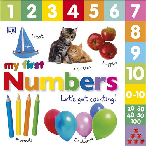 现货 My First Numbers Let's Get Counting DK启蒙学数数 英文原版 低幼亲子趣味认知纸板书 3-6岁 进口英文原版绘本