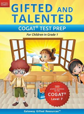 预售 按需印刷 Gifted and Talented Cogat Test Prep: Gifted Test Prep Book for the Cogat Level 7; Workbook for Children in