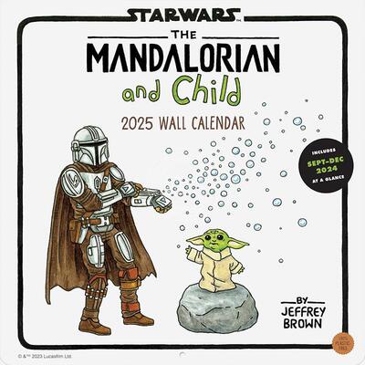 曼达洛人与孩子 2025年挂历 星球大战周边 英文原版 The Mandalorian and Child 2025 Wall Calendar