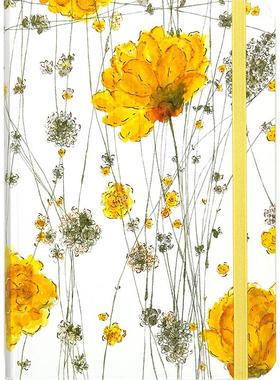 黄色鲜花 笔记本 日记本 文创周边 Peter Pauper Press 无酸纸 英文原版 Yellow Flowers Journal