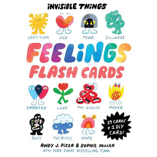 现货 看不见的东西 感受卡片 儿童情绪互动卡片 英文原版 Invisible Things Feelings Flash Cards 5-6岁