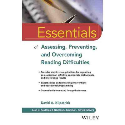【预售 按需印刷】 评估、预防与克服阅读困难精要Essentials Of Assessing, Preventing, And Overcoming Reading Difficulties