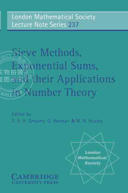 预售按需印刷 Sieve Methods Exponential Sums and their Applications in Number Theory