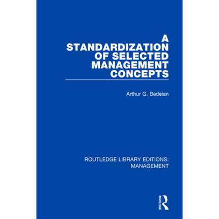 预售 按需印刷 A Standardization of Selected Management Concepts