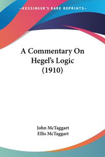 预售 按需印刷 A Commentary On Hegel s Logic (1910)