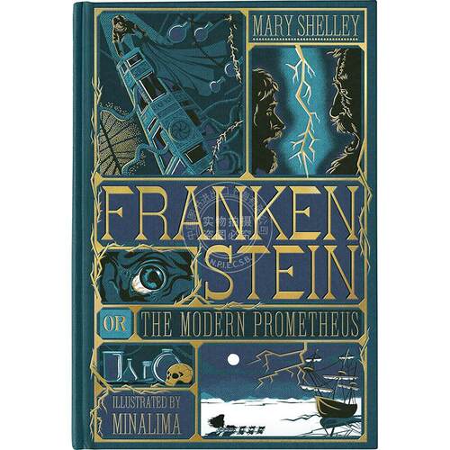 弗兰肯斯坦互动书 MinaLima工作室特别版 玛丽雪莱 Mary Shelley 英文原版 Frankenstein 精装立体互动书 经典故事书