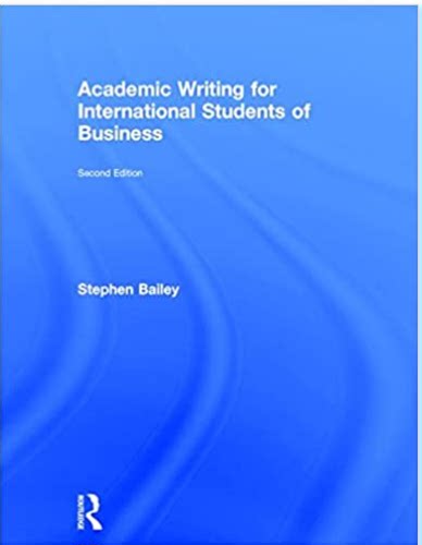 现货 英文原版 Academic Writing for International Students of Business