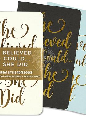 迷你笔记本套装 日记本 文创周边 Peter Pauper Press 英文原版  Jotter Mini Notebooks for Bullet Journaling