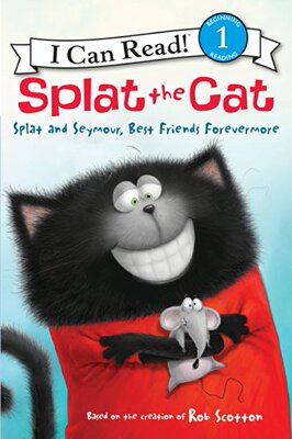 现货 中图原版绘本 Splat the Cat: Splat and Seymour, Best Friend啪嗒猫i can read level 儿童原版故事书 icanread英语绘本