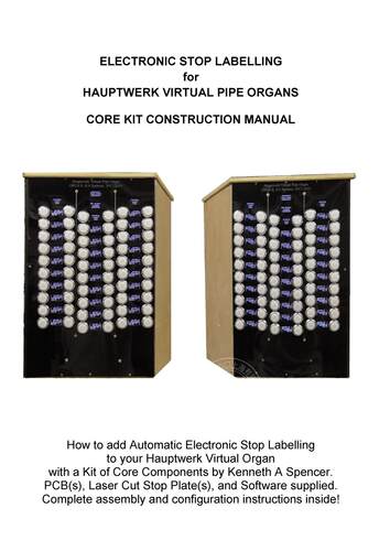 预售 按需印刷 Electronic Labelling for Hauptwerk Organs