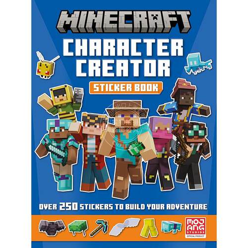 现货 我的世界角色创意贴纸书 游戏周边书 英文原版 Minecraft Character Creator Sticker Book 5-9岁