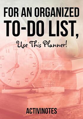 预售 按需印刷 For an Organized to-do List, use This Planner!