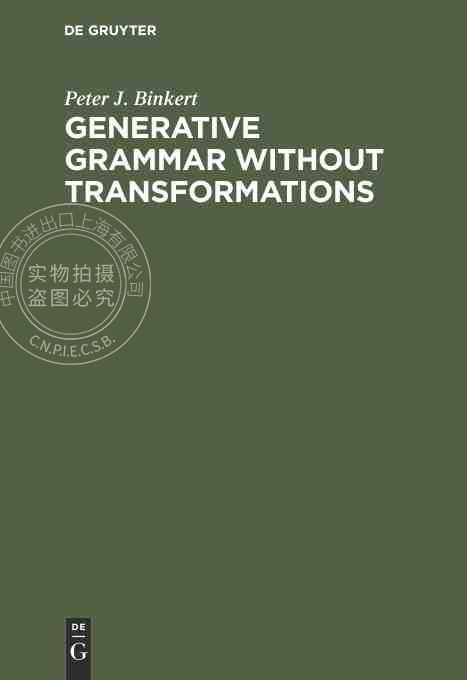 【预售 按需印刷】 Generative Grammar without Transformations