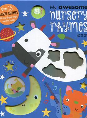 现货 英文原版绘本 欧美经典童谣 My Awesome nursery rhymes 纸板书 My Awesome Alphabet Book 字母书同款系列