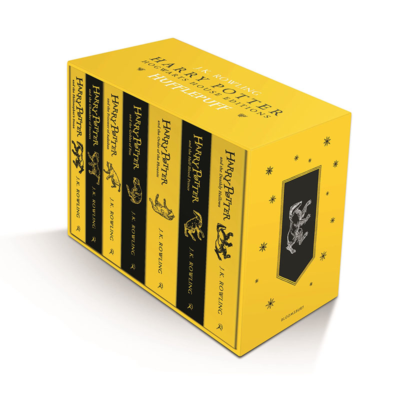 现货 哈利波特1-7册盒装 赫奇帕奇学院平装版 英文原版 Harry Potter Hufflepuff House Paperback 套装 JK罗琳 周边小说