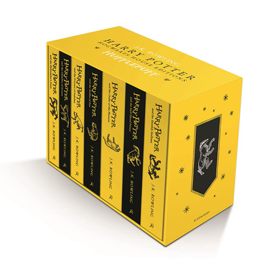 现货 哈利波特1-7册盒装 赫奇帕奇学院平装版 英文原版 Harry Potter Hufflepuff House Paperback 套装 JK罗琳 周边小说
