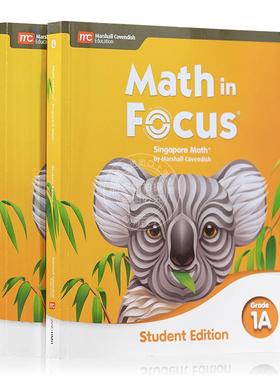 【中图原版】美版新加坡数学K级别MATHINFOCUS1A-1B2册新加坡MC教育出版集团