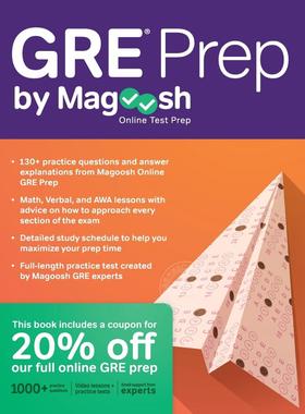 预售 按需印刷 GRE Prep by Magoosh
