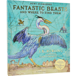 预售 神奇动物在哪里 插画版 纽特·斯卡曼德 英文原版 Fantastic Beasts and Where to Find Them J.K.罗琳 哈利波特作者