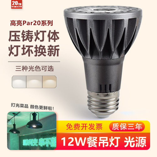 E27螺口LED射灯par20灯泡