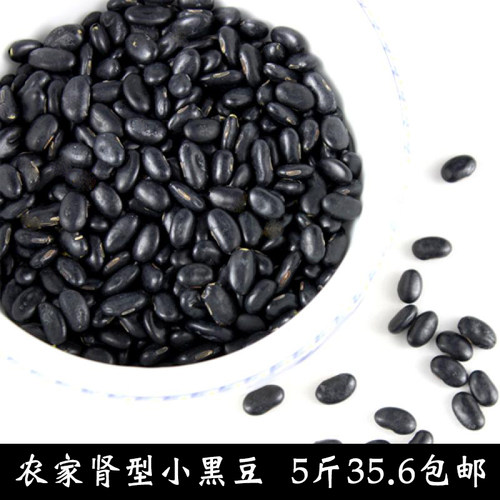 山西农家老品种肾形黄芯小黑豆5斤农家自产醋泡发豆芽打豆浆包邮