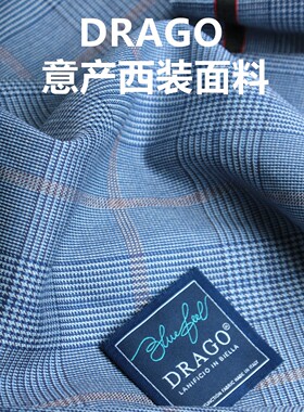 意产DRAGO休闲格子西装面料