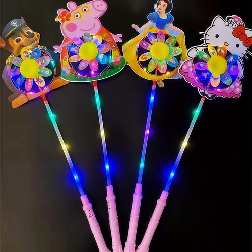七彩发光夜光儿童大风车玩具批发