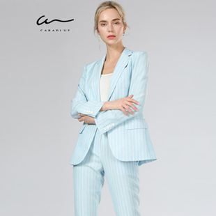 休闲简约西服女上衣KC201MWJ0030 时尚 喀啦CARABLUE正品 女装